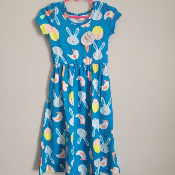 Dot Dot Smile Other - Dot Dot Smile Dress Baby Girl's 2T Toddler Blue Bunny Maxi Twirl NWT